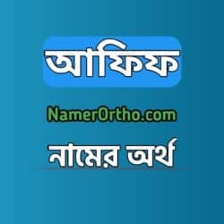 আফিফ নামের অর্থ আরবি ও বাংলা অর্থ কি